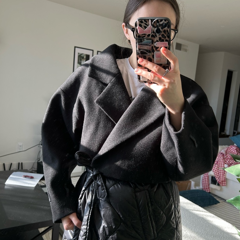 Boohoo Black Trench Coat - Picture 7 of 8